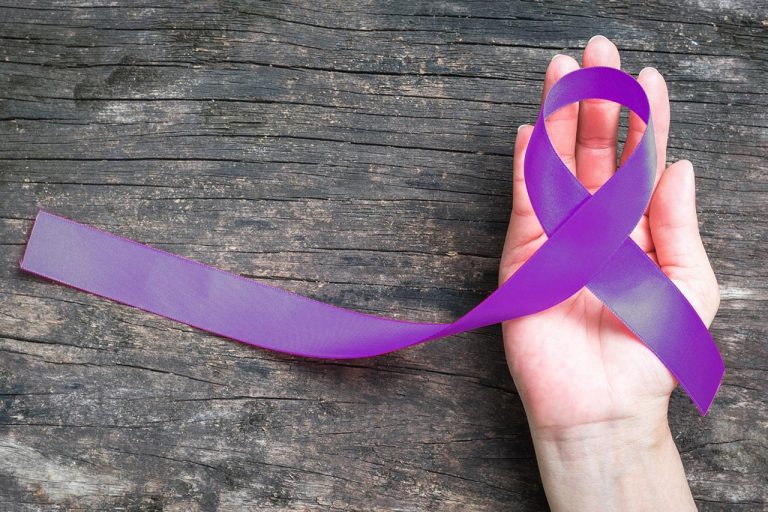 National Recovery Month purple ribbon