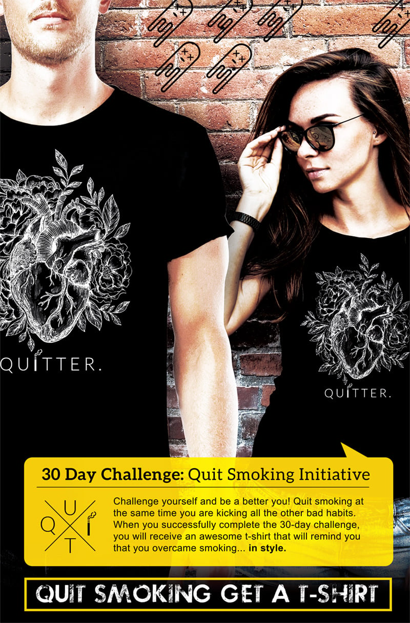 30 Day Quit Smoking Challenge T-shirt