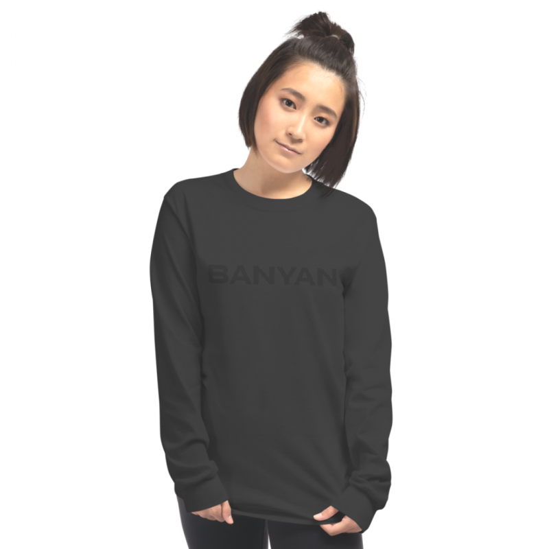 womens black on black long sleeve