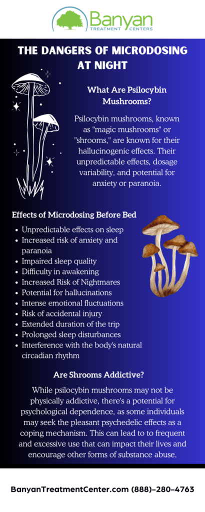 Infographic about microdosing at night
