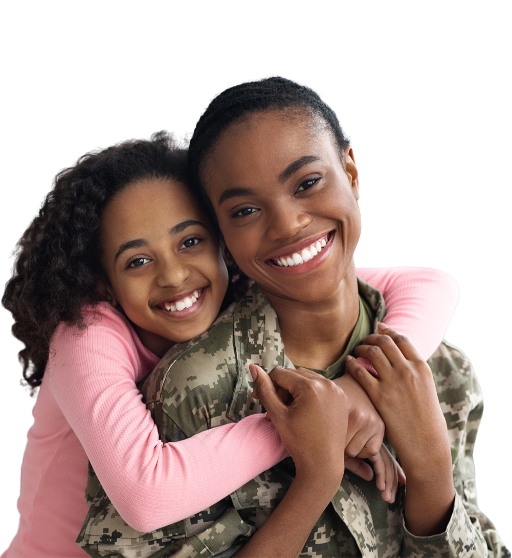 happy military family